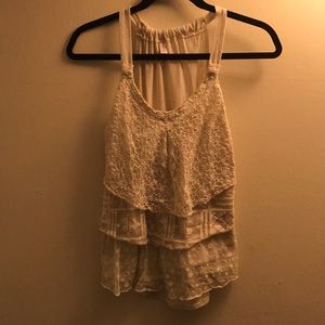 Cream lace top